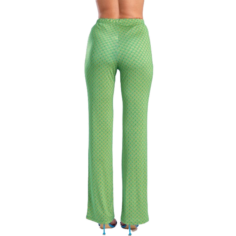 Pin-Up Pantalone in Jersey Stampa Squame