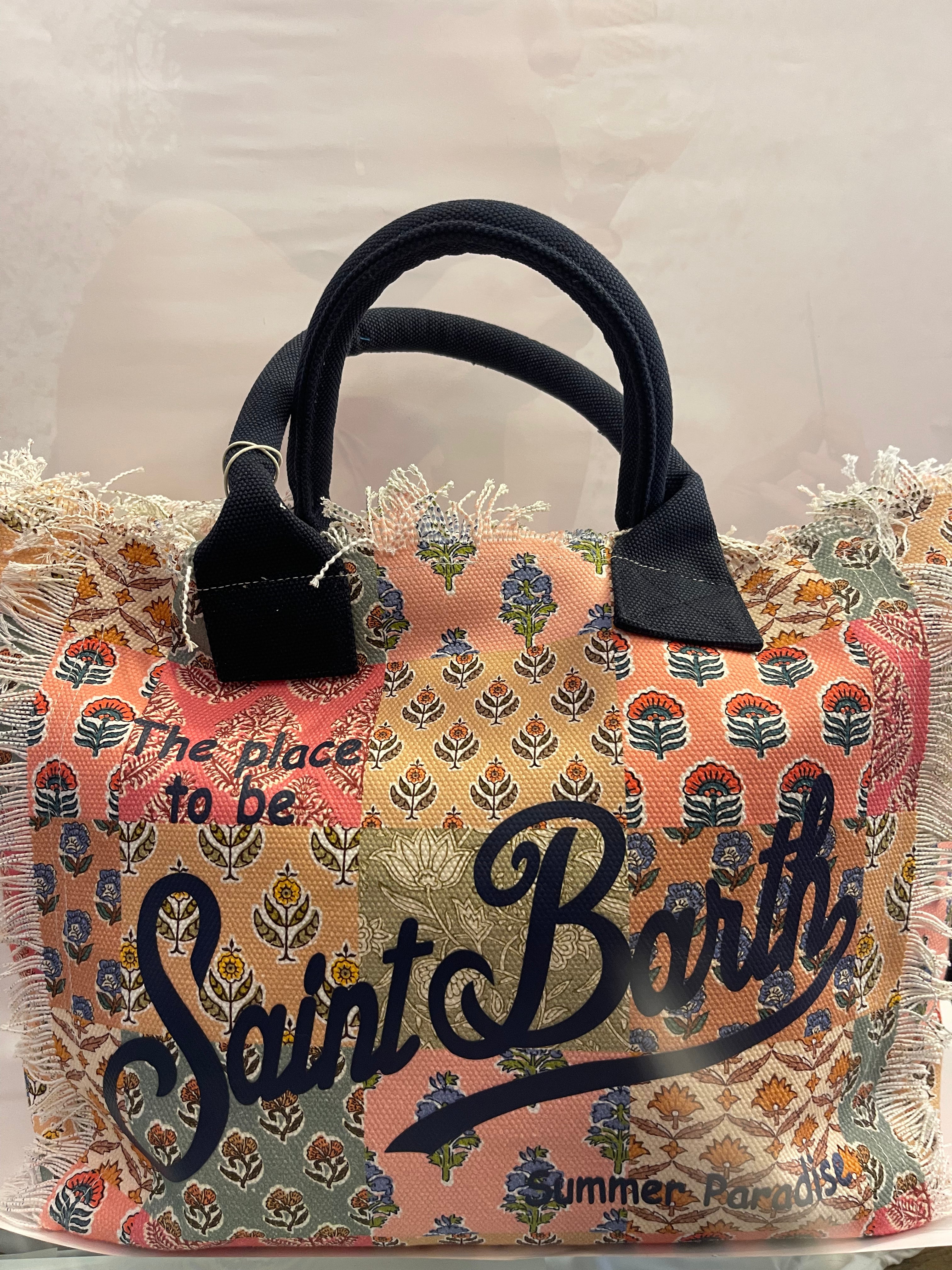 Borsa Saint Barth Canvas floreale