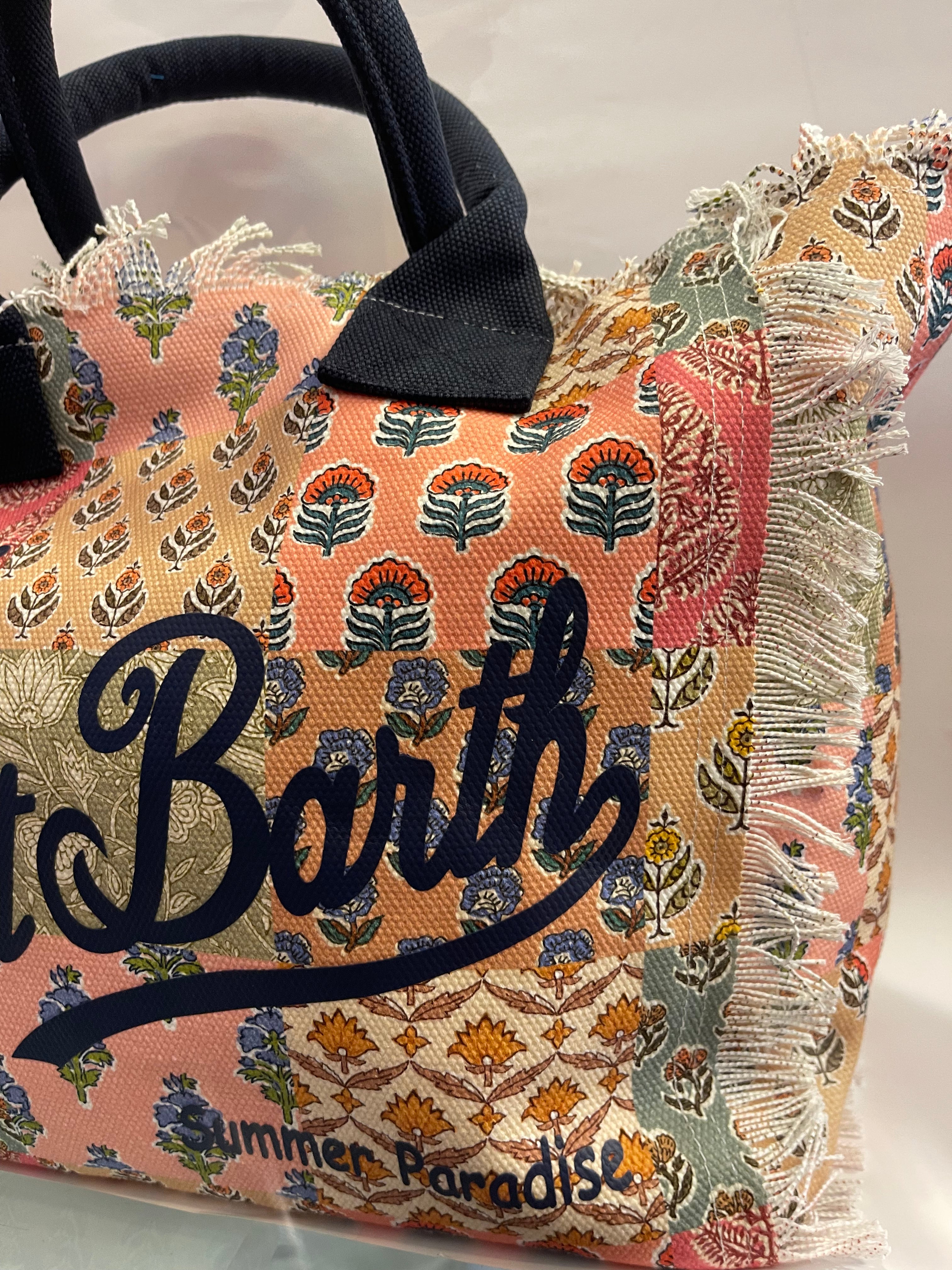 Borsa Saint Barth Canvas floreale
