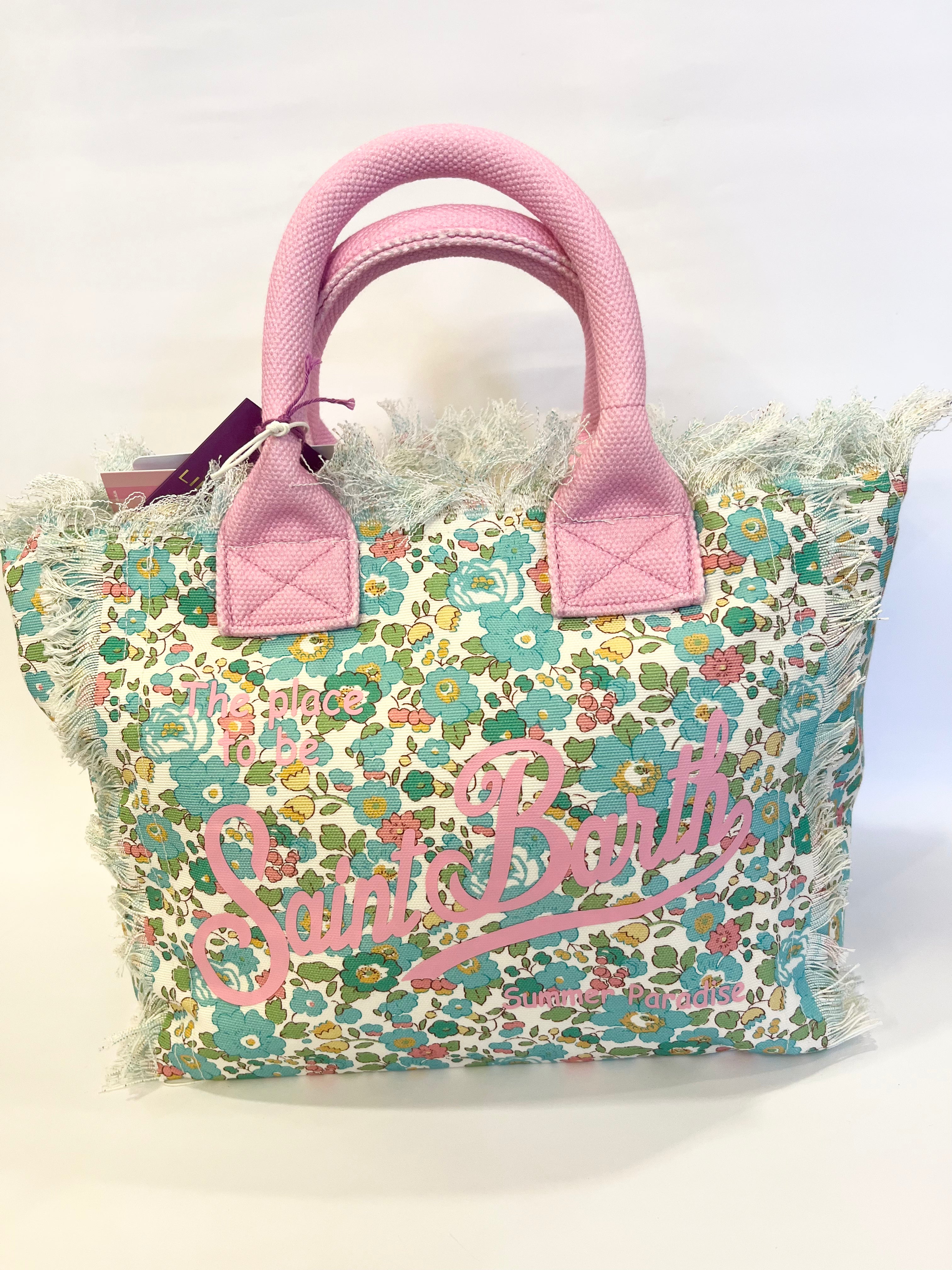 Borsa Saint Barth Canvas floreale