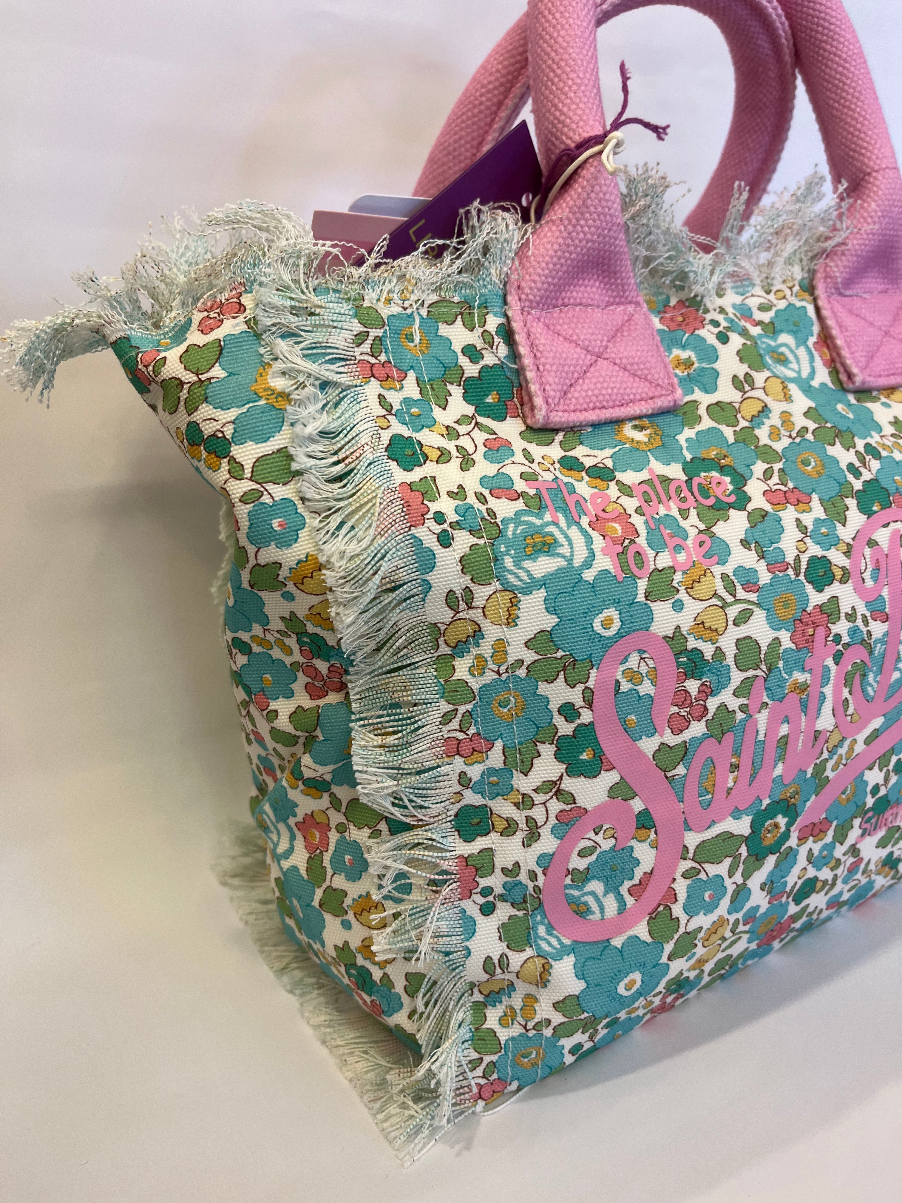 Borsa Saint Barth Canvas floreale