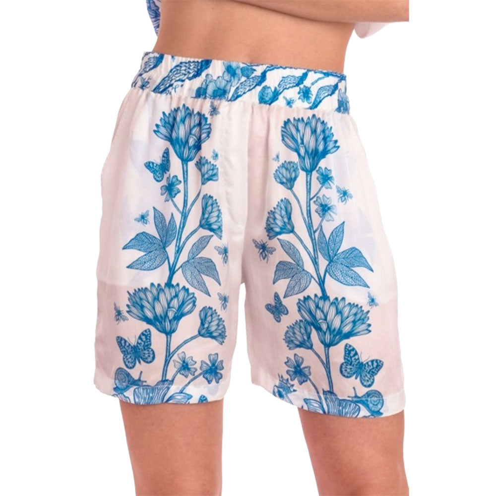 Pin-Up Short Viscosa Satin Principe Azzurro