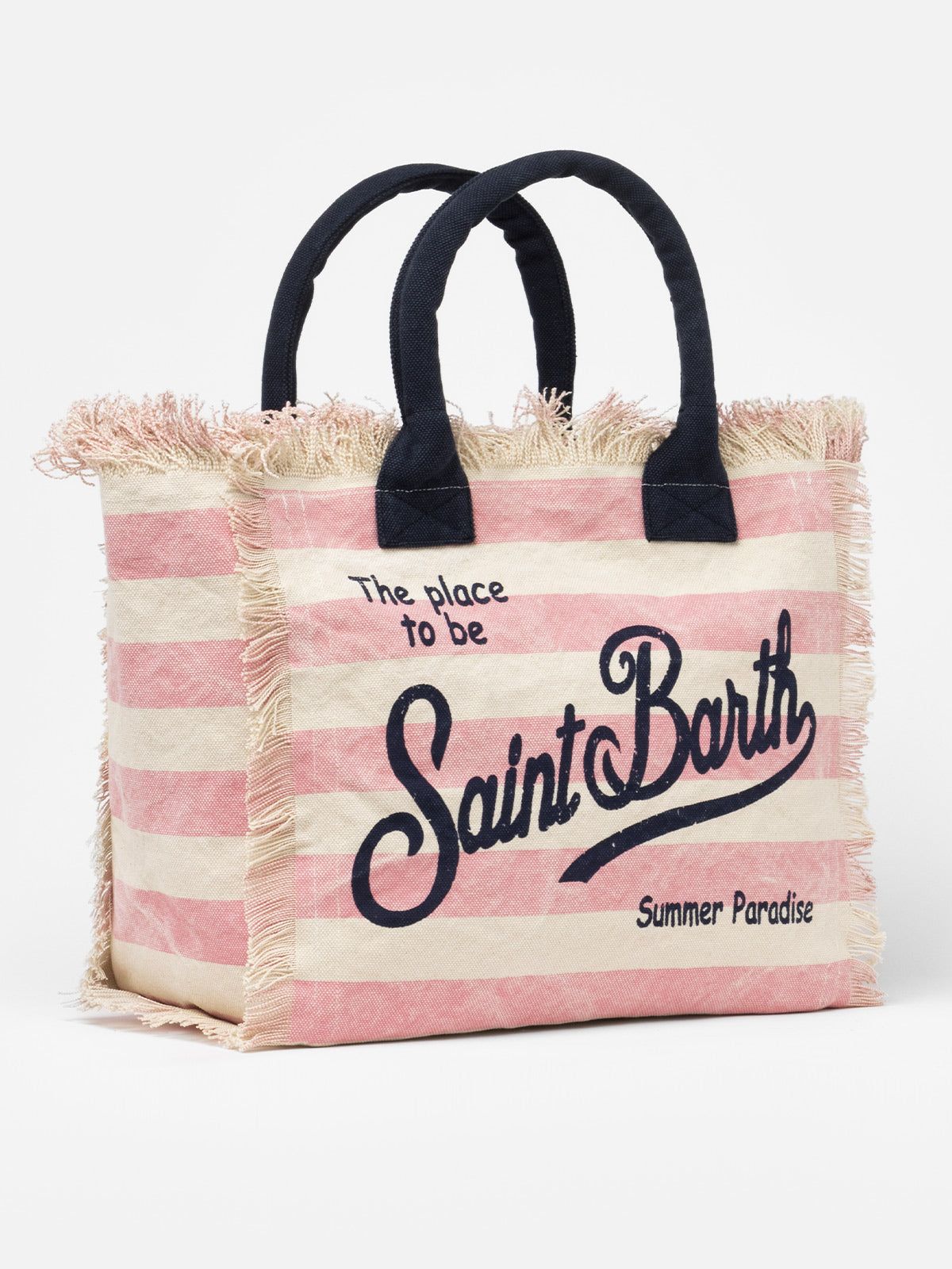 Borsa Saint Barth Canvas a righe