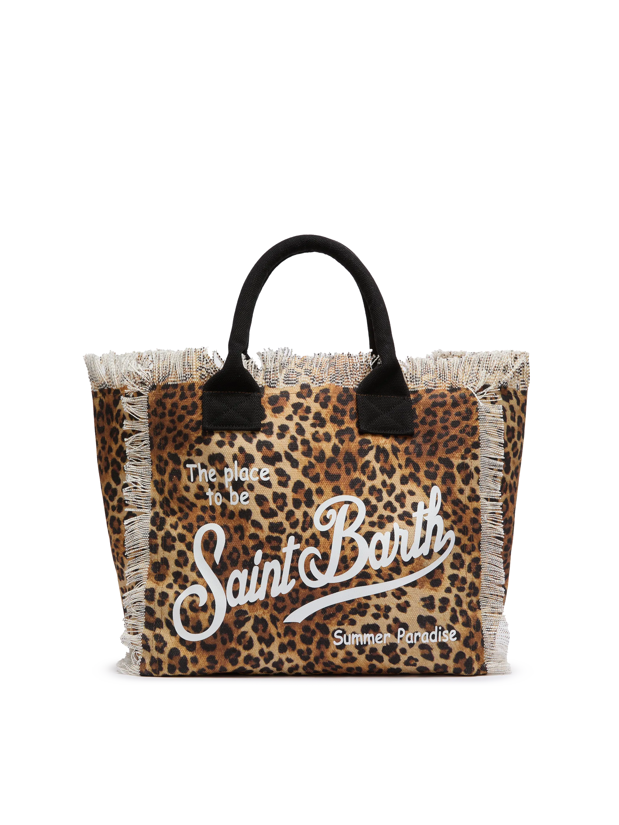 Borsa Saint Barth Canvas leopardata