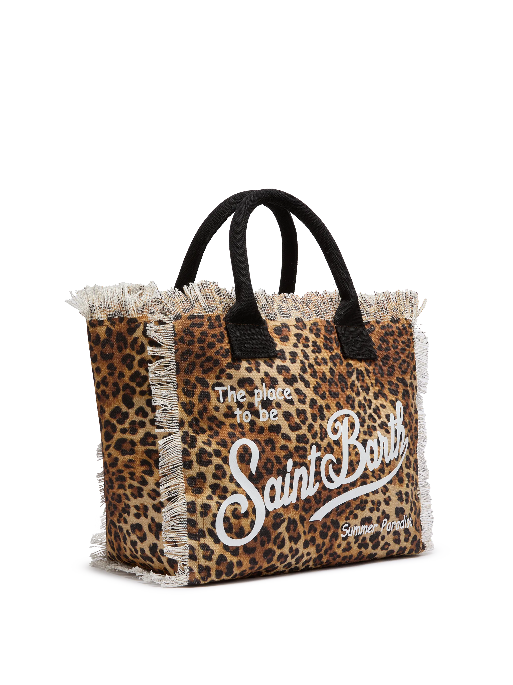 Borsa Saint Barth Canvas leopardata