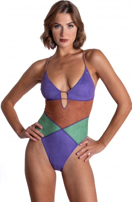 PIN-UP COSTUME DA BAGNO INTERO DAINETTO PATCHWORK