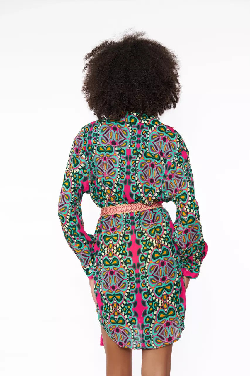 Miss Bikini Mini abito a camicia con cintura