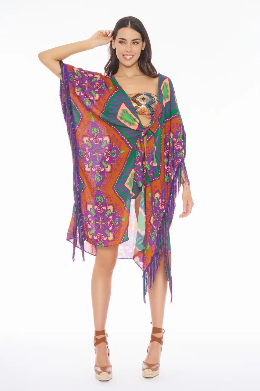 Poncho Miss Bikini Luxe stampato