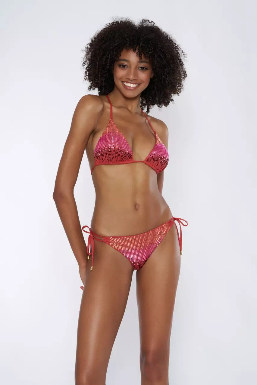 Miss Bikini Bikini triangolo full strass degradé